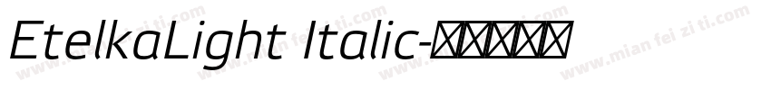 EtelkaLight Italic字体转换